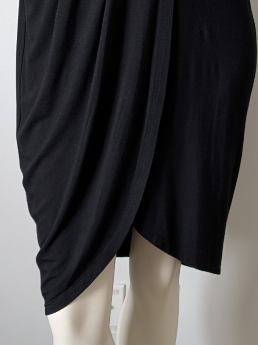 Elle - Black Wrap-Style Midi Dress - Size S - NWT - Picture 3 of 7